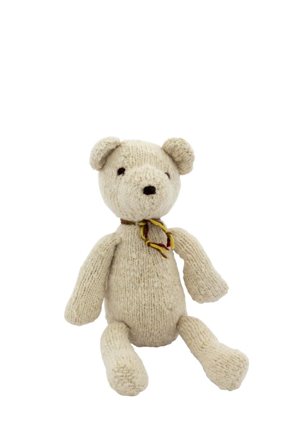 Kenana Knitters Ditsy Bear Small 24cm Cream Plush Toys