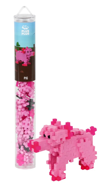 Plus-Plus 100pc Tubes Assorted Pig Construction