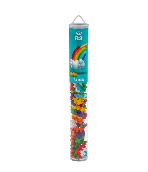 Plus-Plus 100pc Tubes Assorted Rainbow Mix Construction