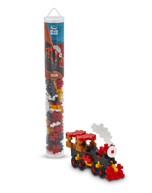 Plus-Plus 100pc Tubes Assorted Train Construction