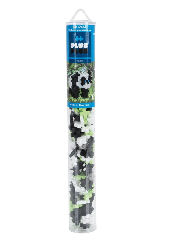 Plus-Plus 100pc Tubes Assorted Panda Construction