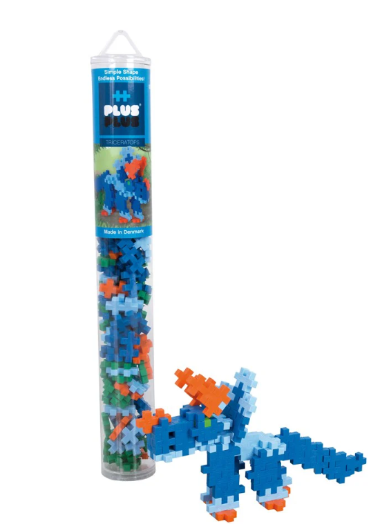Plus-Plus 100pc Tubes Assorted Triceratops Construction