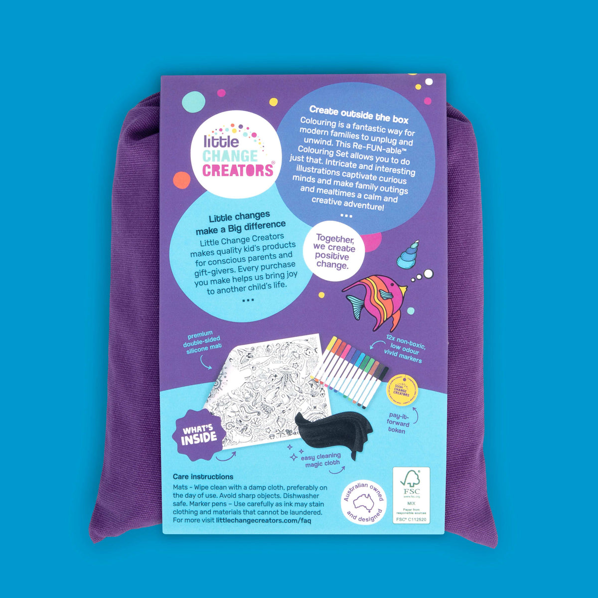 Little Change Creators Re-FUN-able UNDERWATER Colour & Draw Set Art & Craft