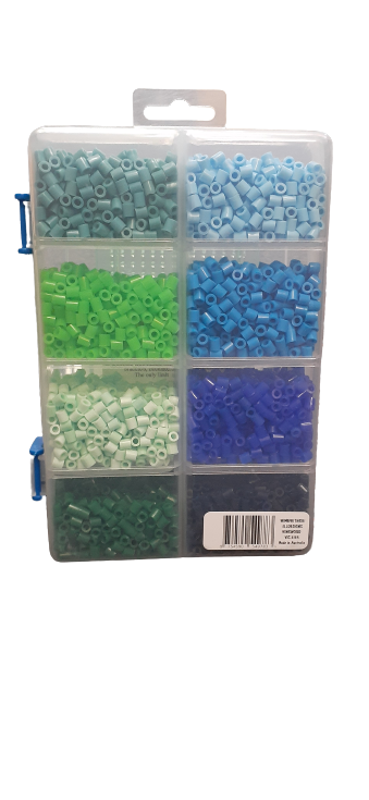 Iron Me Beads Mixed Colour Boxes - 2000pc Green Blues Art & Craft