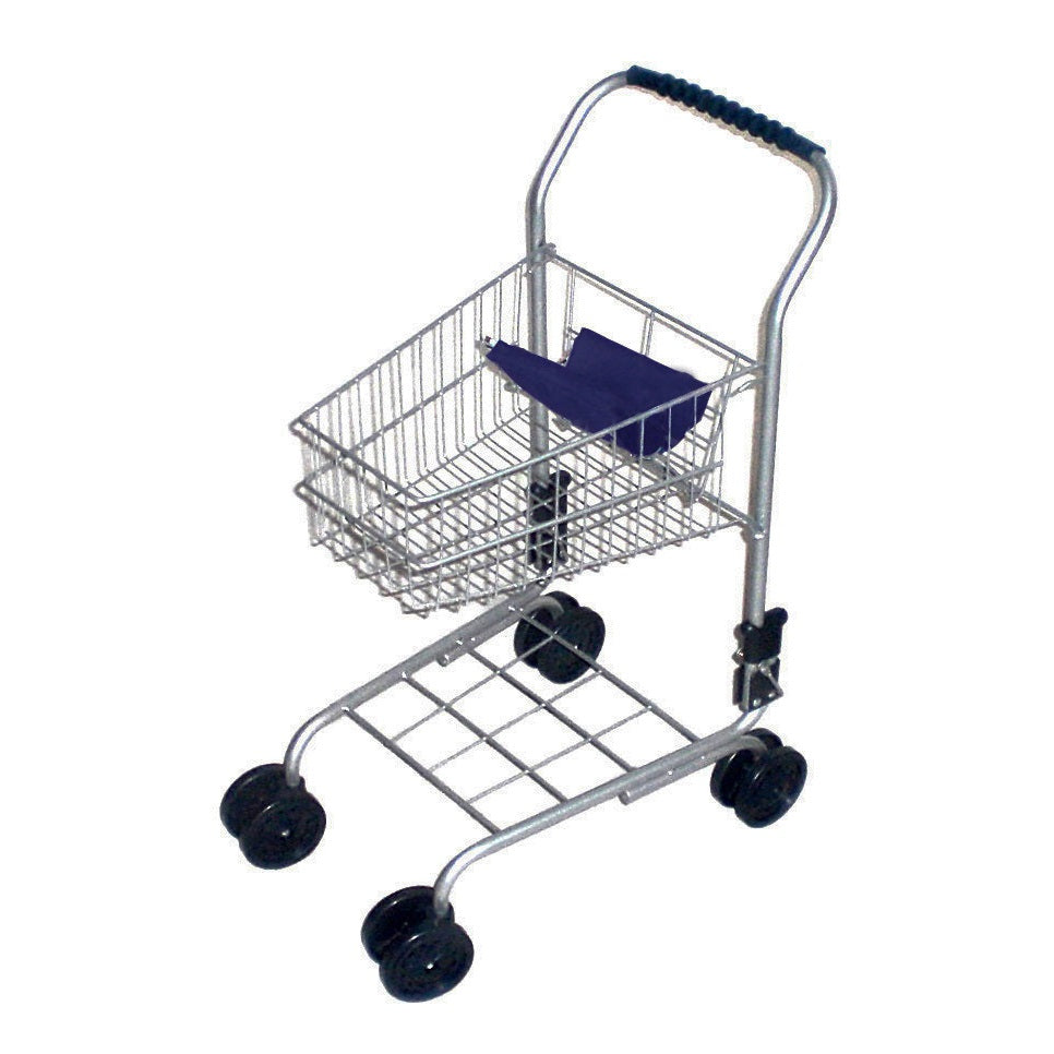 Shopping Trolley - Metal Silver Social Play