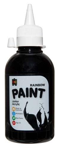 Paint Rainbow 250ml Black Art and Craft
