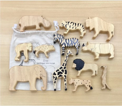 Soft Edged Animal Block Set - Wild Animals Social Play