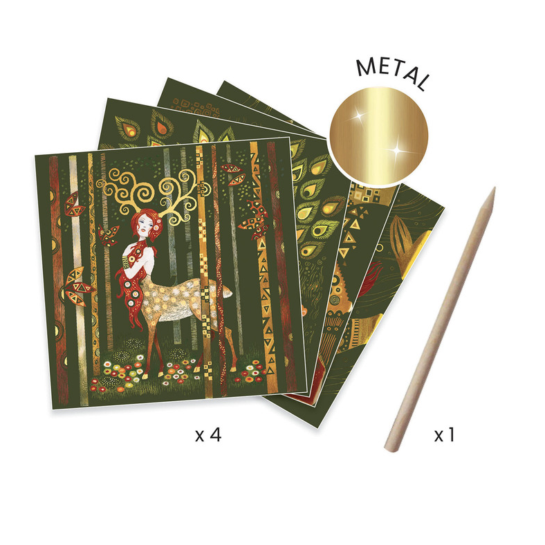 Djeco Scratch Cards Inspired by Gustav Klimt Art & Craft