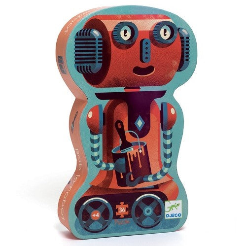 Djeco Bob The Robot 36pc Silhouette Puzzle Puzzle