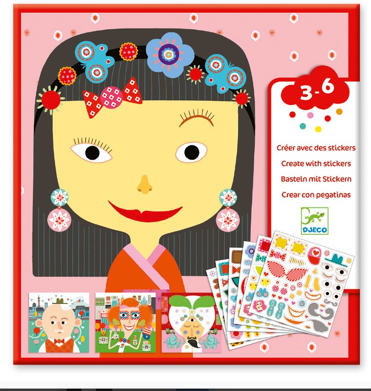 Djeco Create with Stickers All Different Art and Craft