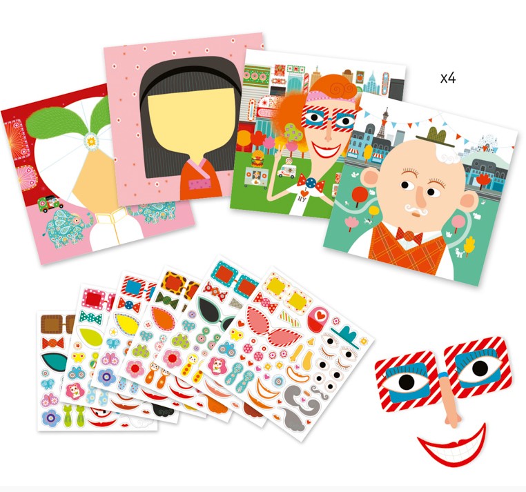 Djeco Create with Stickers All Different Art and Craft