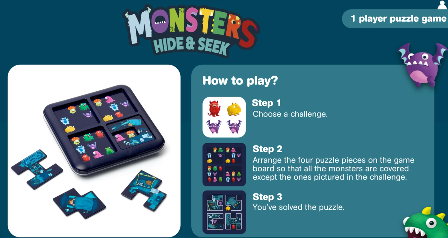 Monsters Hide & Seek Smart Games Game
