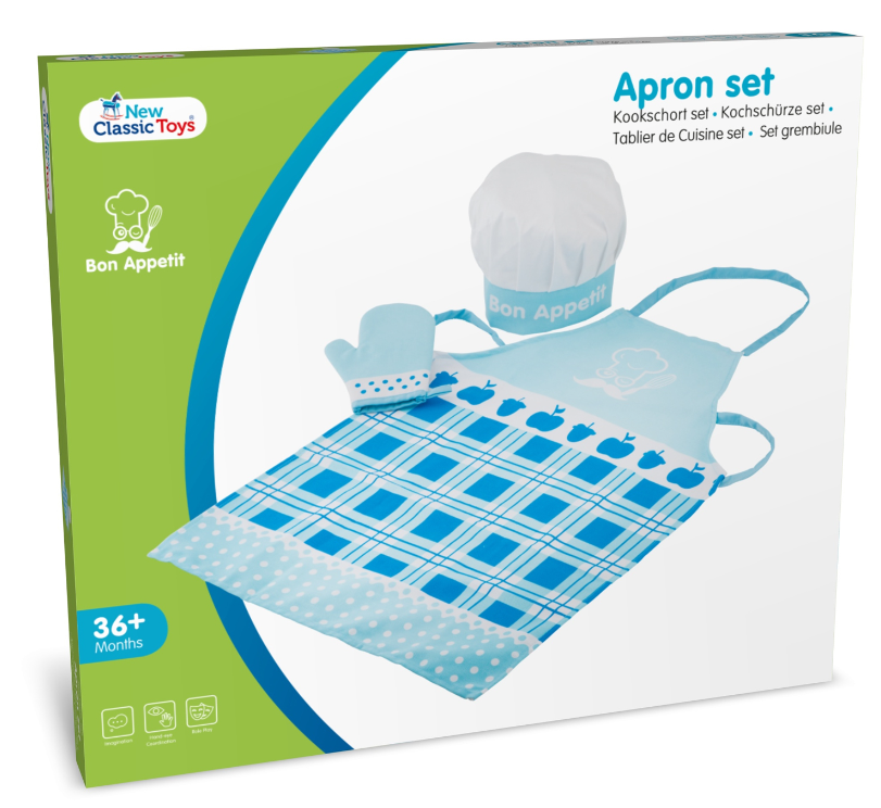 New Classic Toys Chef's Apron Set Pretend Food Play
