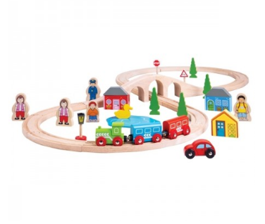 Bigjigs Toys Rail Figure 8 Train Set Toy Trains & Train Sets