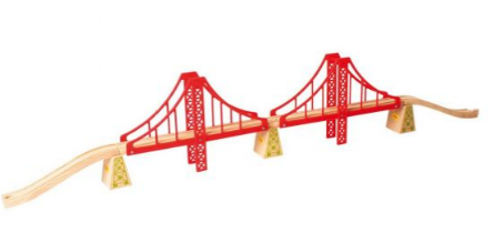Bigjigs Toys Rail Double Suspension Bridge Train