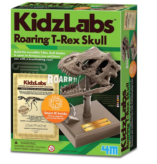 Kidzlabs Roaring T-Rex Skull Construction