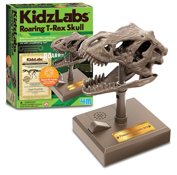Kidzlabs Roaring T-Rex Skull Construction