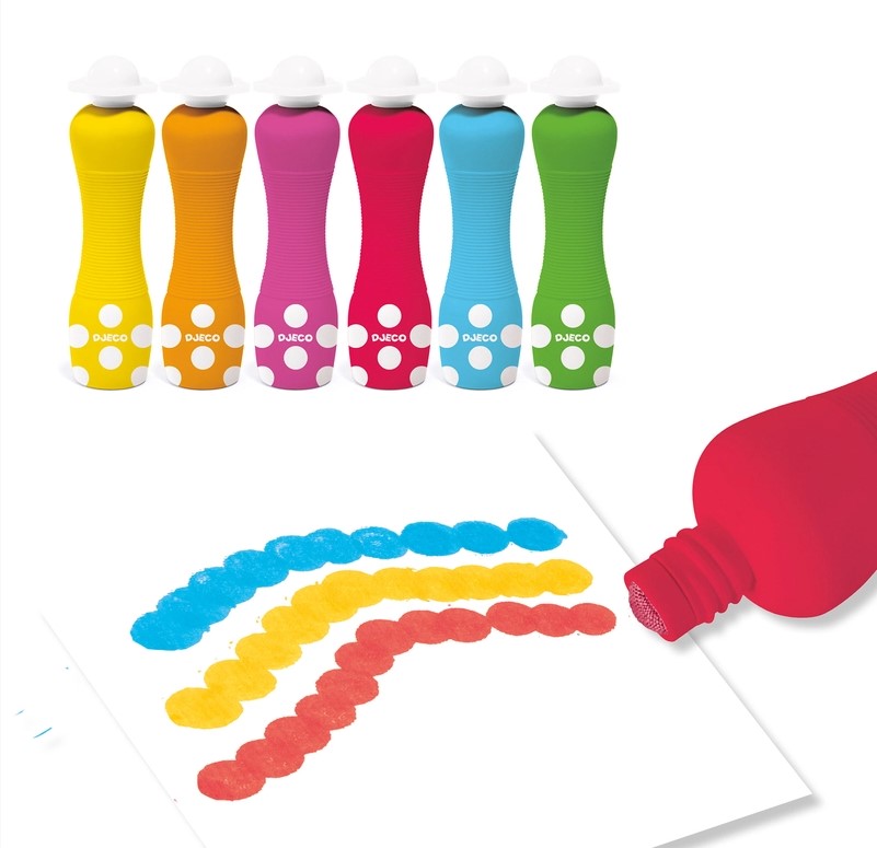 Djeco Foam Markers 6pc Art & Craft