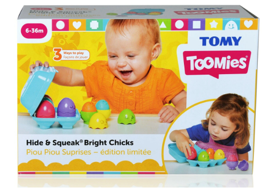 Tomy Toomies Hide & Squeak Bright Chicks Toddler