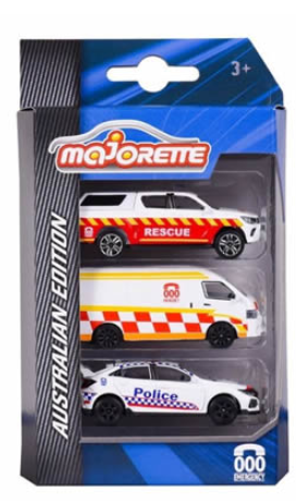 Majorette Australian Triple 0 3 Car Set Transport