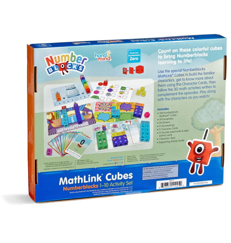Numberblocks Math Link Cubes 1-10 Activity Set Learning Aid
