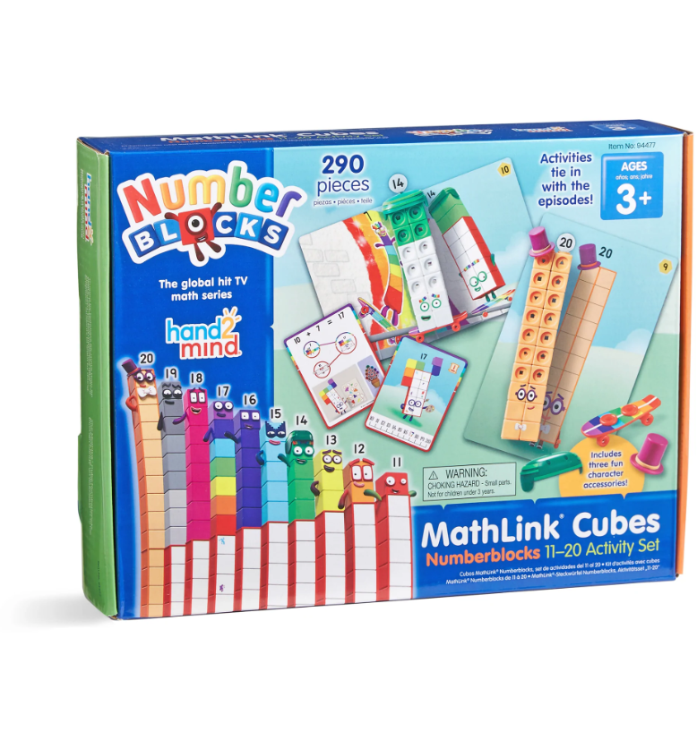 Numberblocks Math Link Cubes 11-20 Activity Set Learning Aid