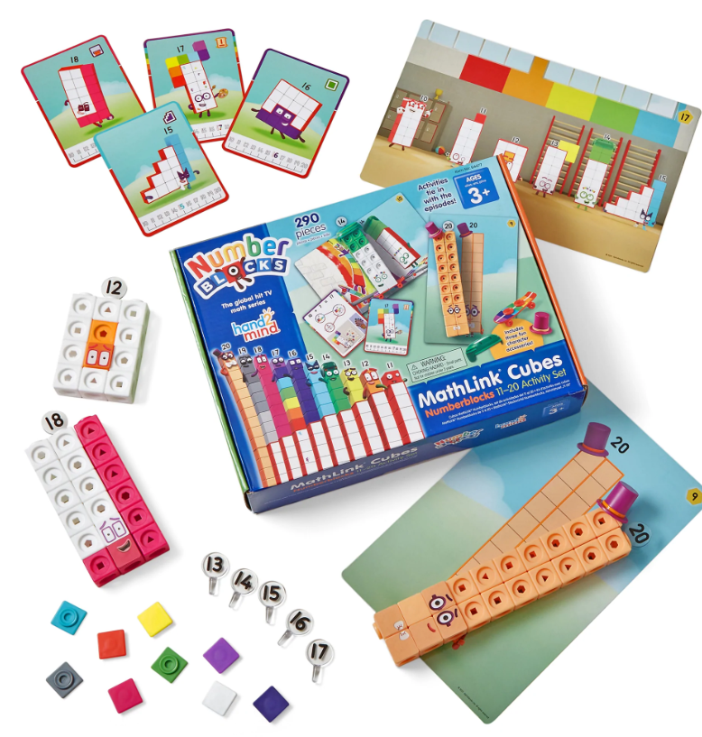 Numberblocks Math Link Cubes 11-20 Activity Set Learning Aid