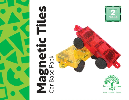 Learn & Grow Toys Magnetic Tiles Car Base Pack Construction