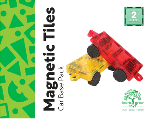 Learn & Grow Toys Magnetic Tiles Car Base Pack Construction