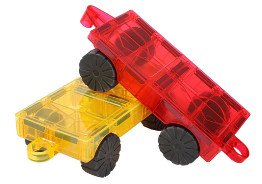 Learn & Grow Toys Magnetic Tiles Car Base Pack Construction
