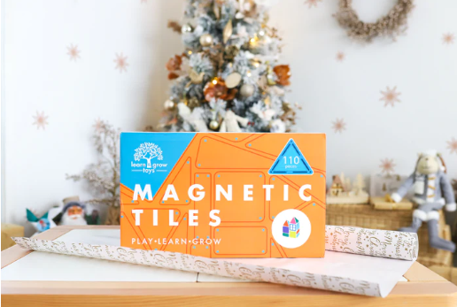 Learn & Grow Toys Magnetic Tiles 110pc Pack Construction