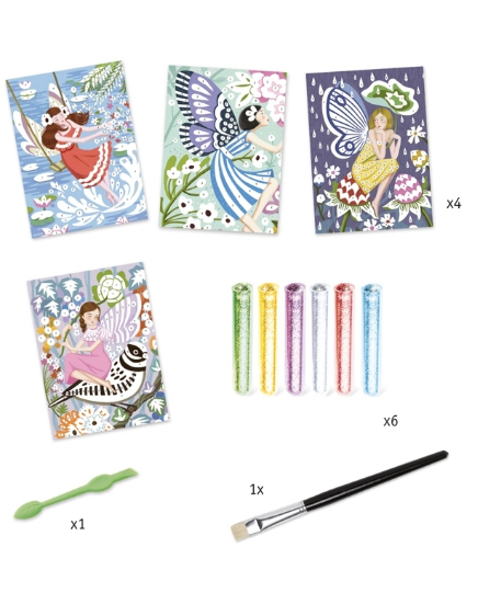 Gentle Life of Fairies Glitter Boards - Djeco Art & Craft