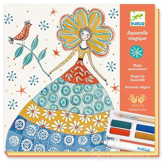 Magic Watercolours Romantic Flowers - Djeco Art and Craft