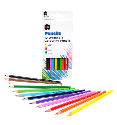 Pencils Coloured Washable 12pc
