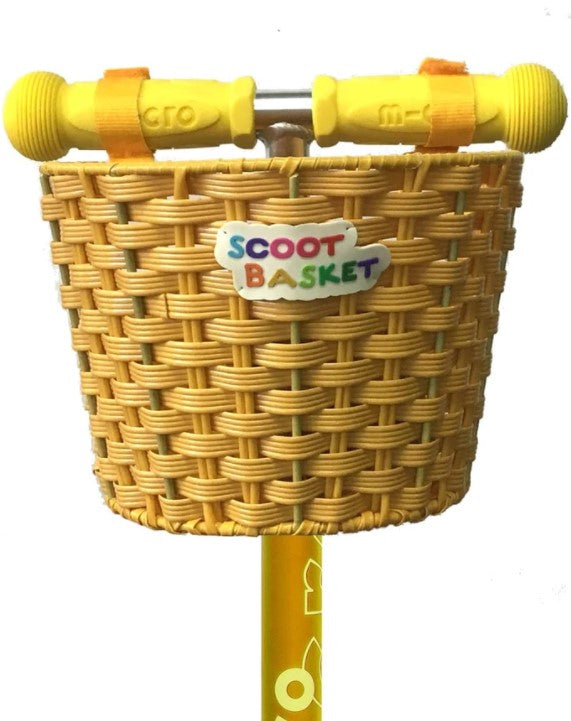 Micro Scooter Basket Yellow Ride On Scooter