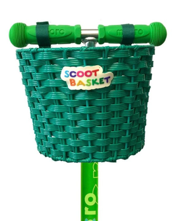 Micro Scooter Basket Green Ride On Scooter