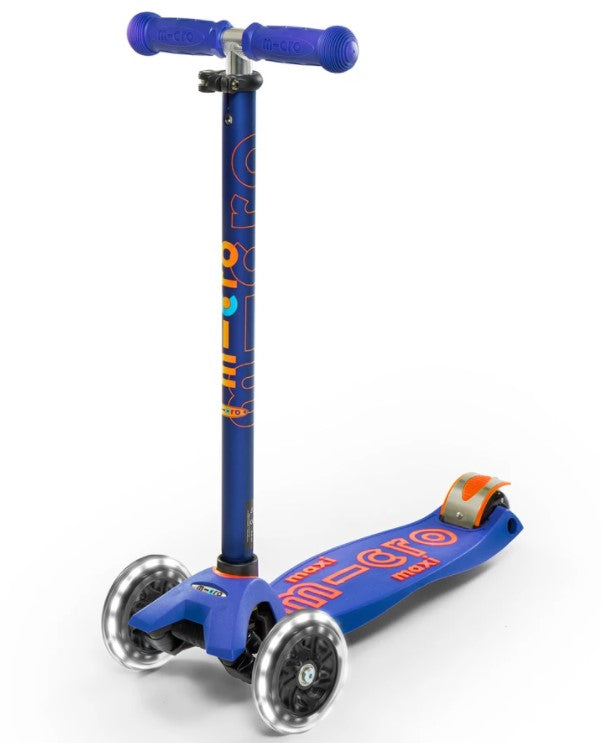 Micro Scooter Maxi Deluxe LED Blue Ride On Scooter