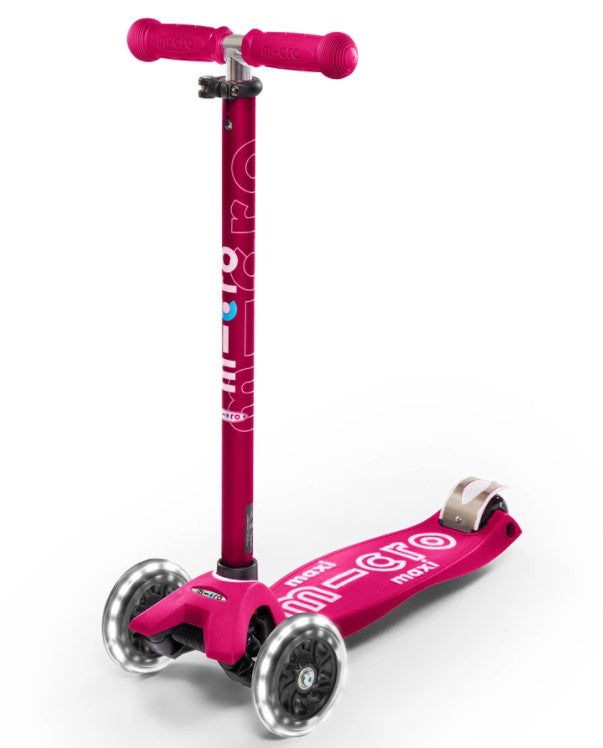 Micro Scooter Maxi Deluxe LED Pink Ride On Scooter
