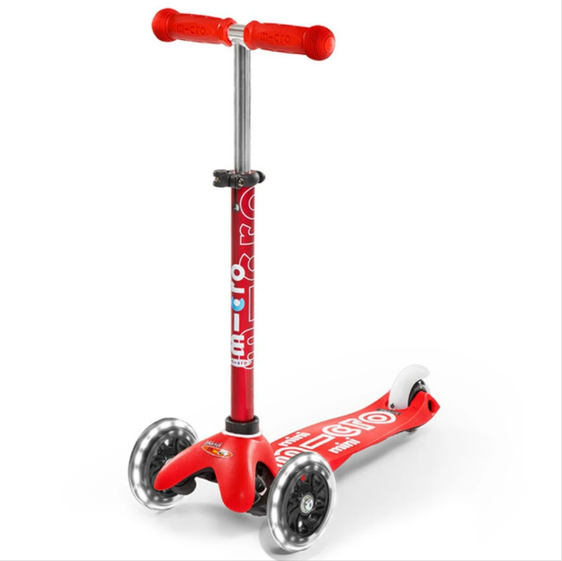 Micro Scooter Mini Deluxe LED Red Micro Scooter