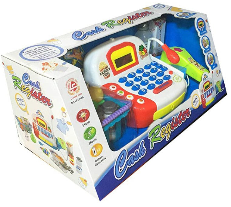 Electronic Supermarket Cash Register and Scanner Pretend Food Play