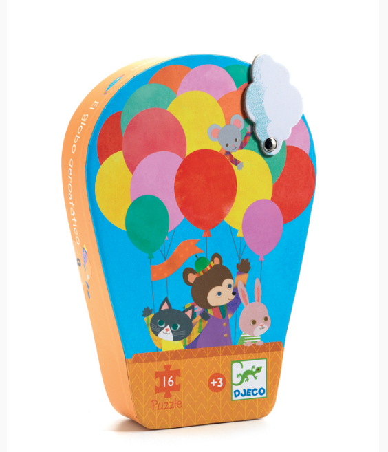 Djeco Hot Air Balloon 16pc Silhouette Puzzle Puzzle