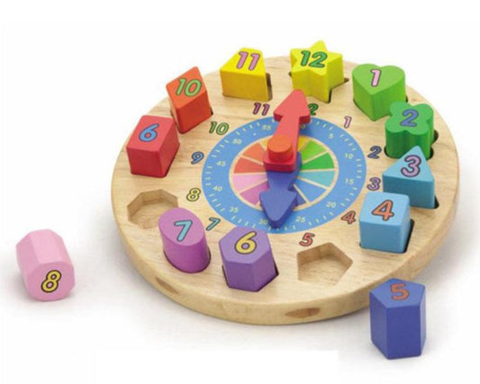 Viga Wooden Round Clock Learning Aid