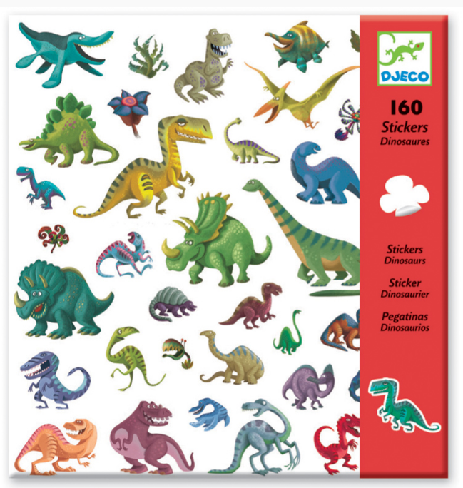 Djeco Stickers Dinosaur 160pc Art & Craft
