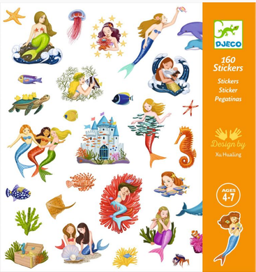 Djeco Stickers Mermaids 160pc Art & Craft