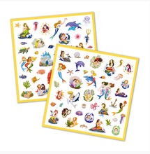 Load image into Gallery viewer, Djeco Stickers Mermaids 160pc
