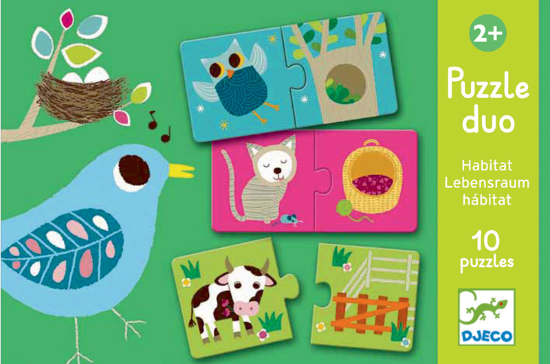 Djeco Duo Puzzle Habitat 20pc Puzzle