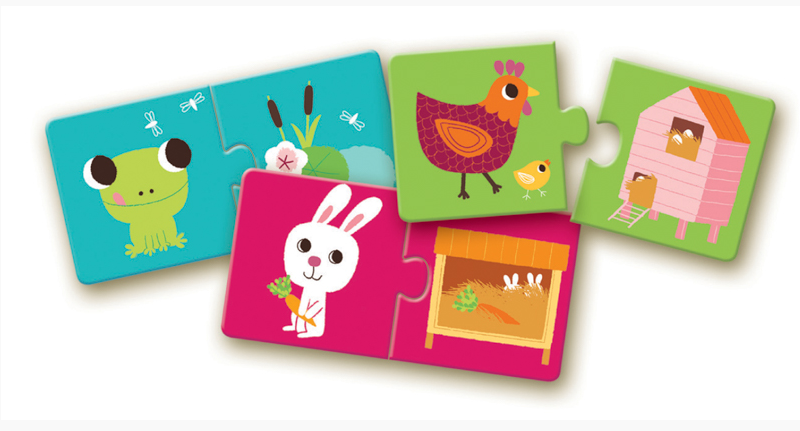 Djeco Duo Puzzle Habitat 20pc Puzzle