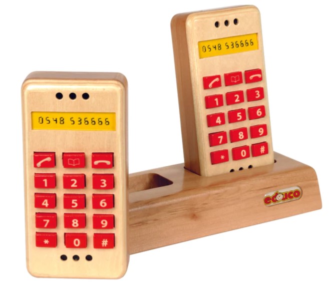 Wooden Telephone Set by Educo Pretend Play