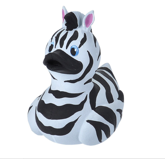 Wild Republic Rubber Duck Zebra Baby Toy