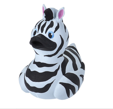 Wild Republic Rubber Duck Zebra Baby Toy